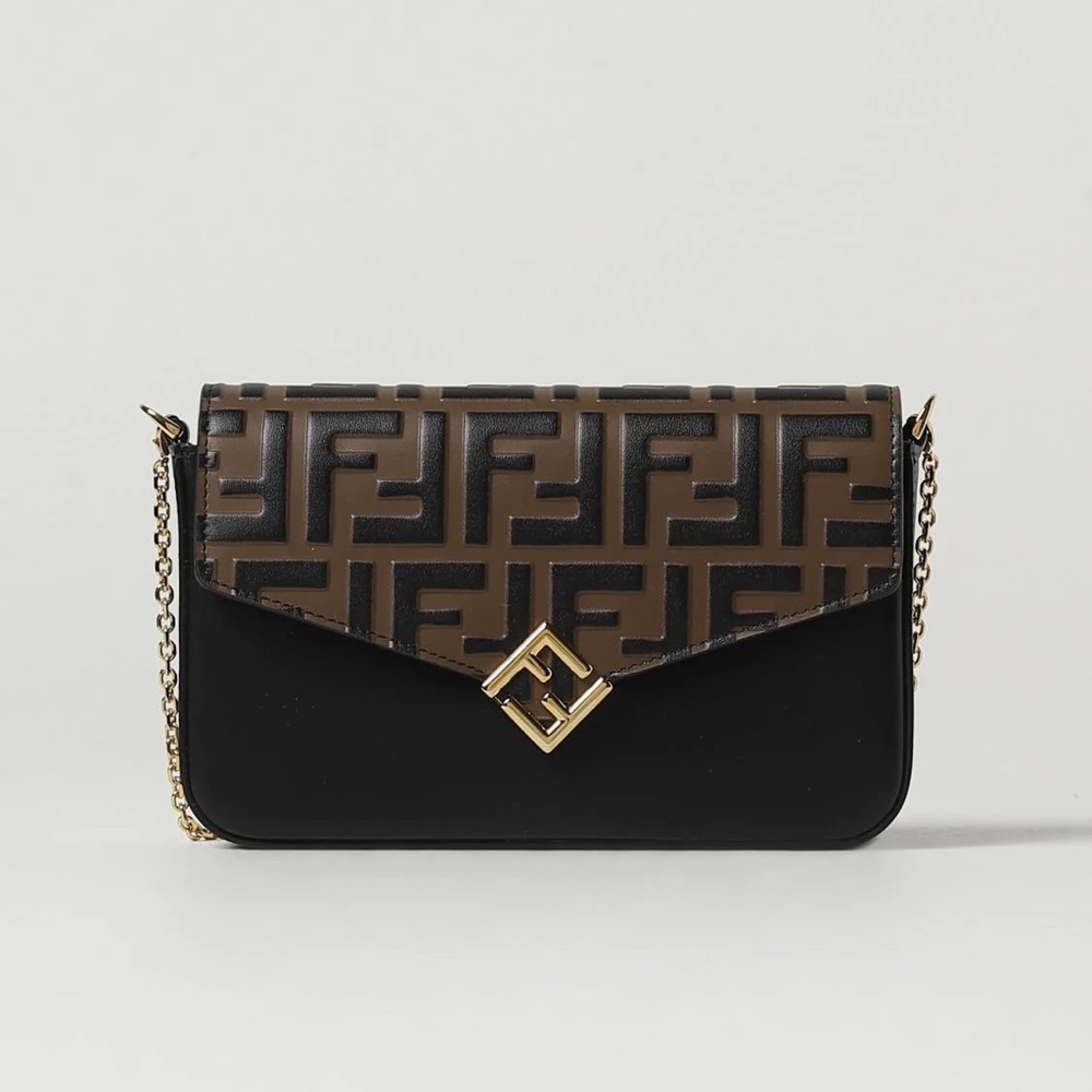 New Fendi FF Diamonds Chain Wallet